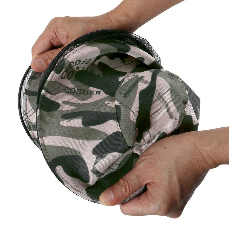 CozyCabin Mosquito Head Net Hat with Hidden Mesh, Outdoor Fishing Hat Sun Hat for Outdoor Lover Men or Women (Gray Camouflage) - Image 4